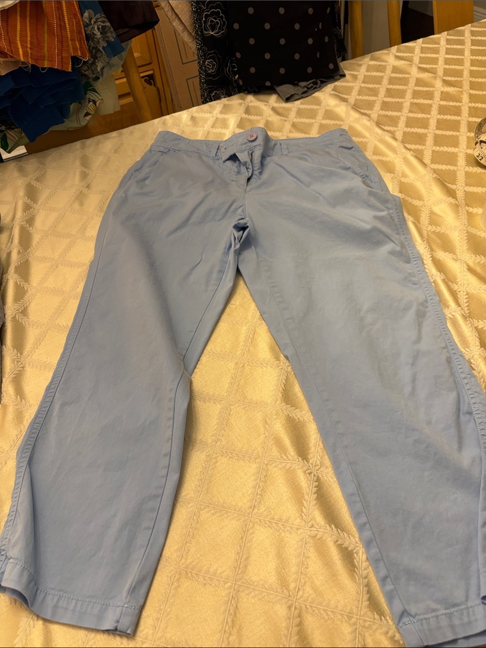 Crown & Ivy Charlotte Light Blue Cropped Pantd